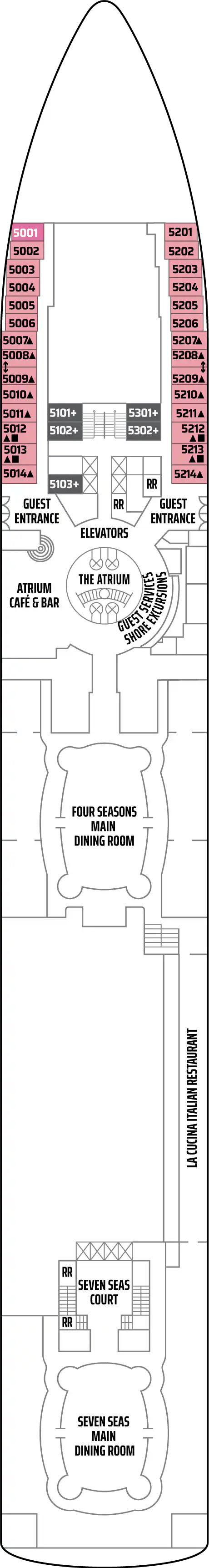 Deck plan for Deck 5