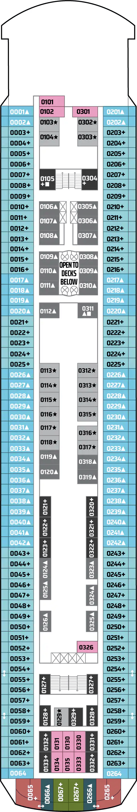 Deck plan for Deck 10