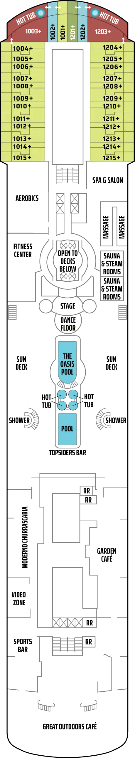 Deck plan for Deck 11