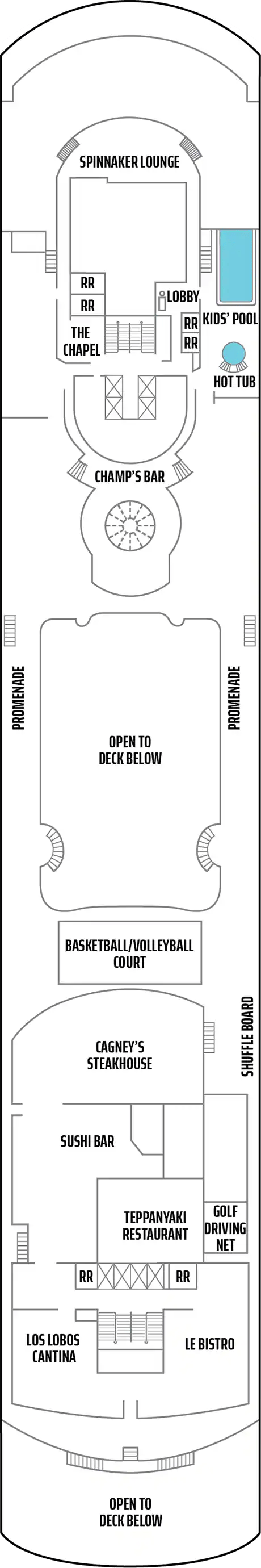 Deck plan for Deck 12