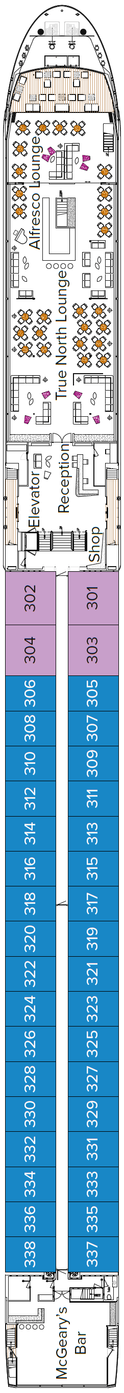 Deck plan for Upper Deck