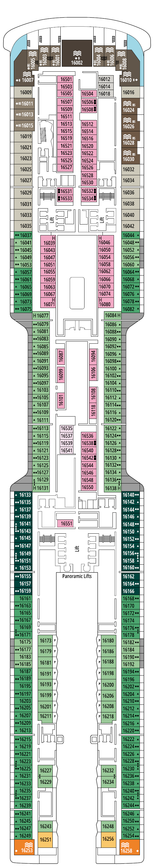 Deck plan for DECK 16