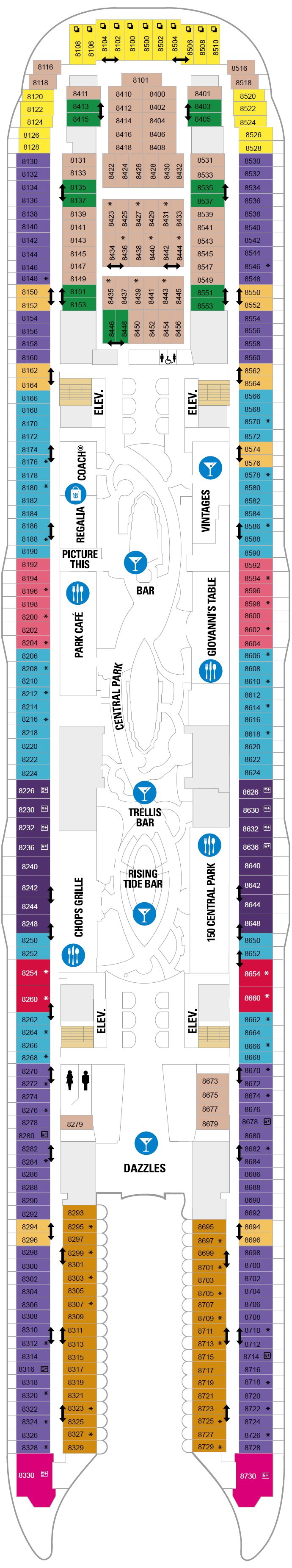 Deck plan for Deck 08