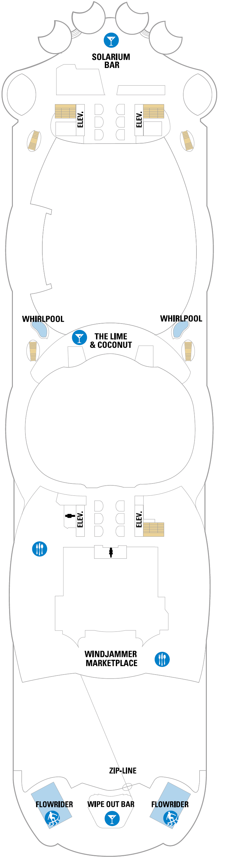 Deck plan for Deck 16