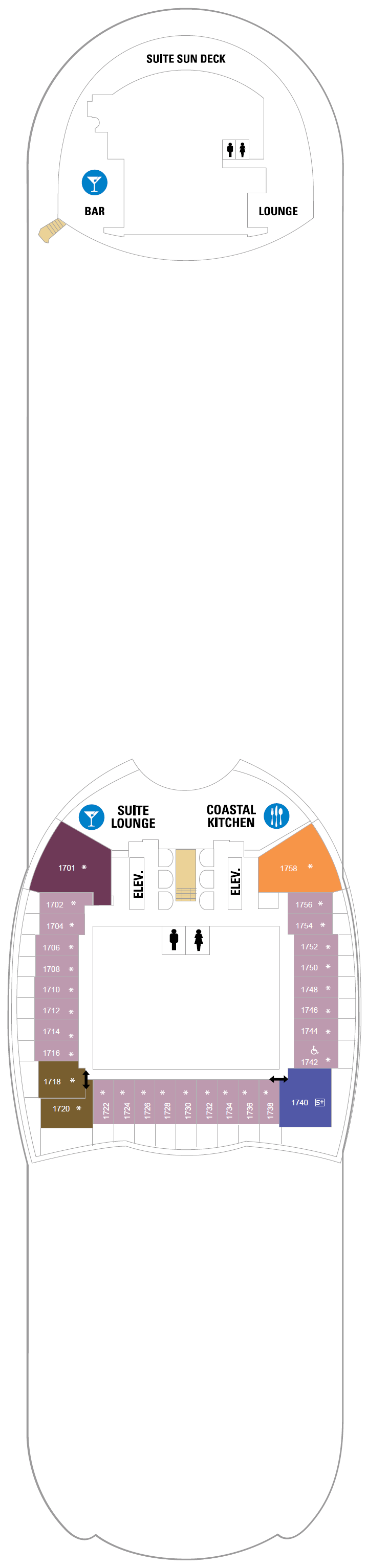 Deck plan for Deck 17