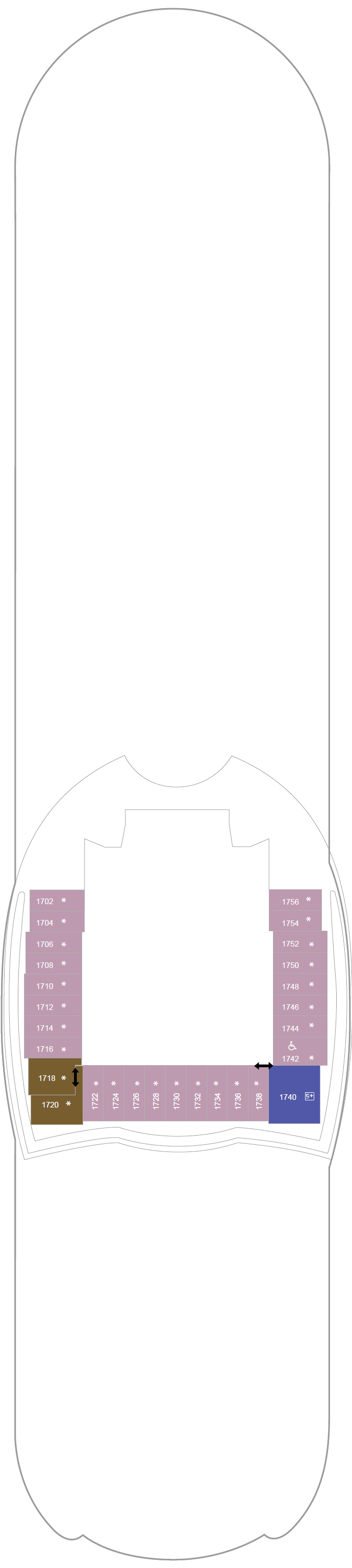 Deck plan for Deck 18