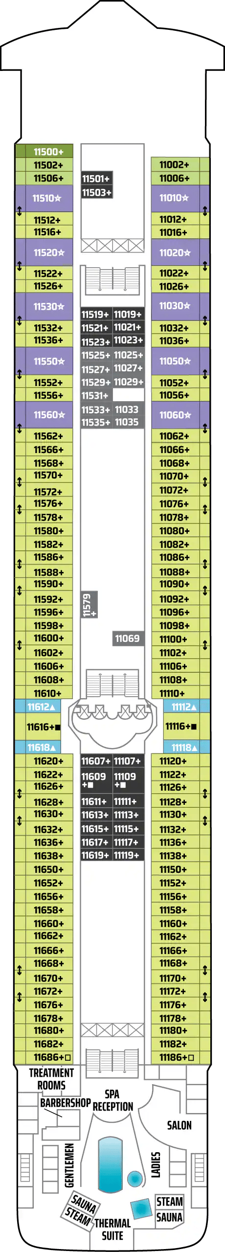 Deck plan for Deck 11