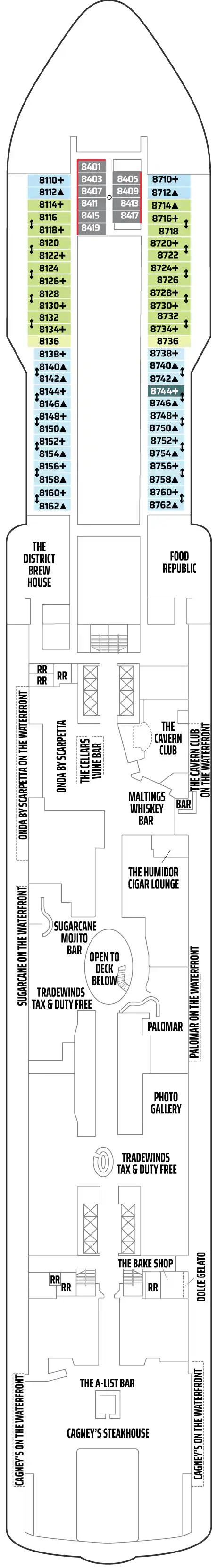 Deck plan for DECK 8