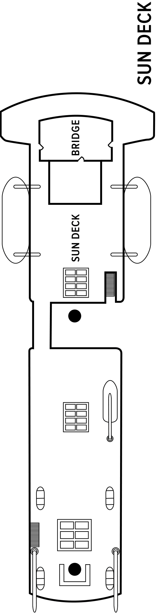 Sea Cloud II deck plan — Sun Deck