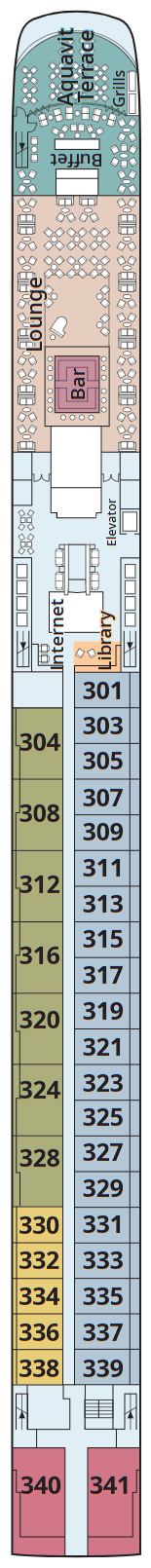 Deck plan for Upper deck