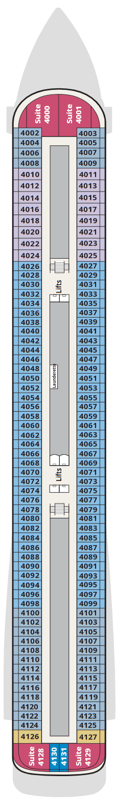 Deck plan for Deck 4