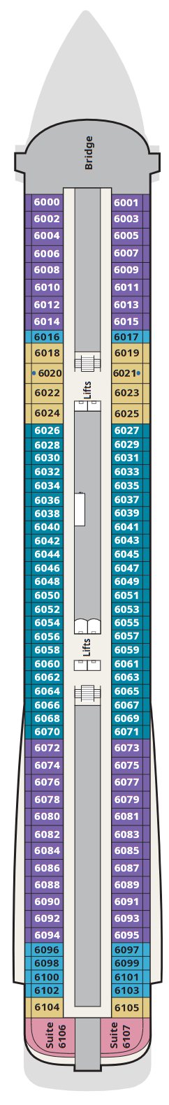 Deck plan for Deck 6