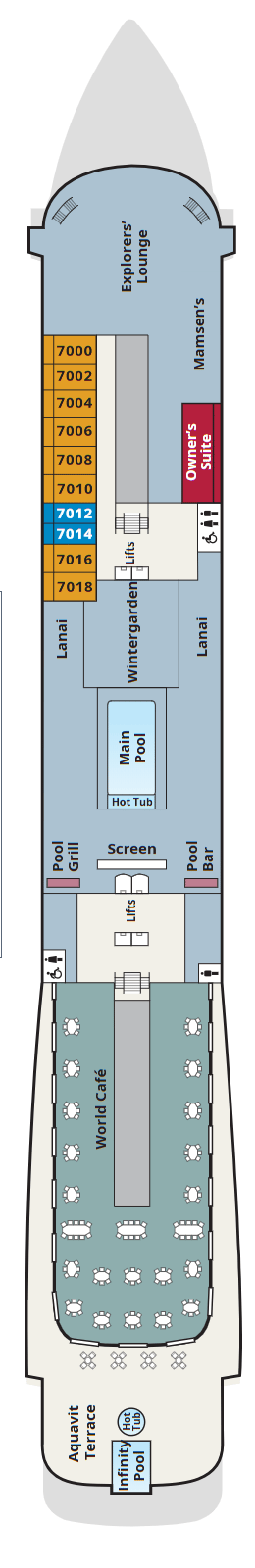 Deck plan for Deck 7