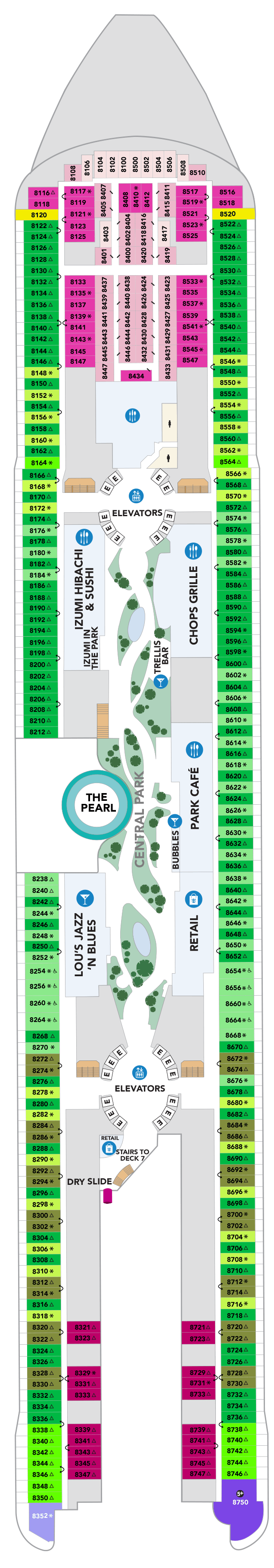 Deck plan for Deck 08