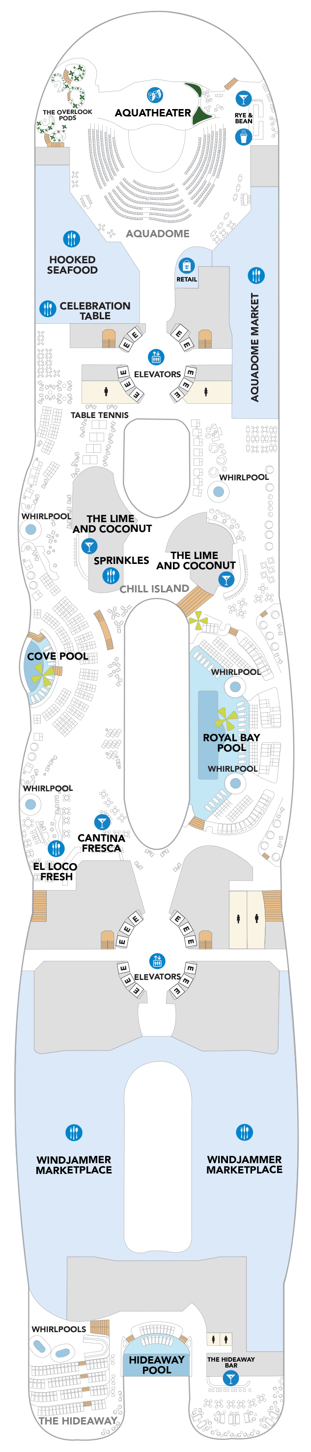 Deck plan for Deck 15