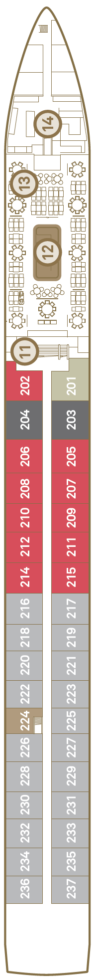 Deck plan for Sapphire Deck
