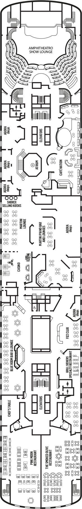 Deck plan for Deck 8