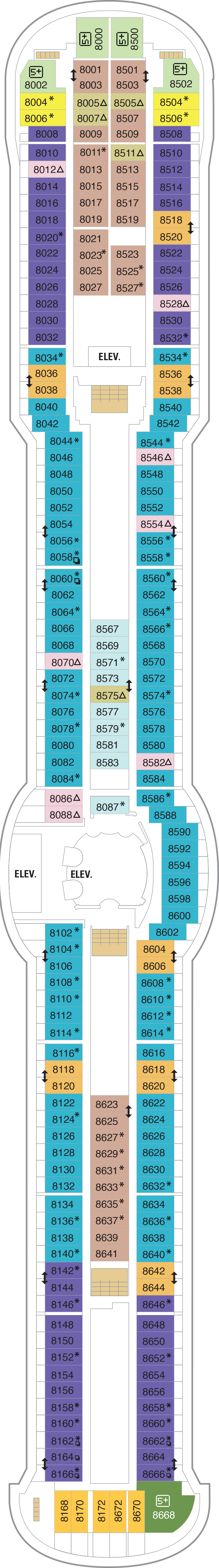 Deck plan for Deck 08