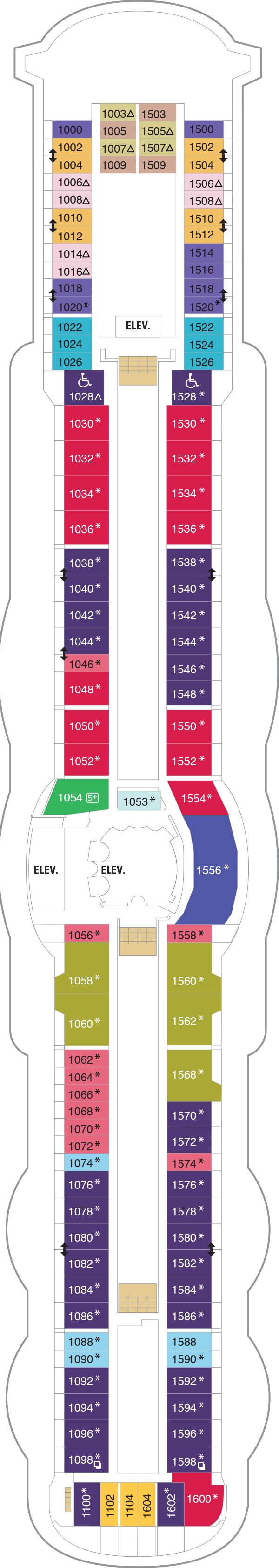 Deck plan for Deck 10