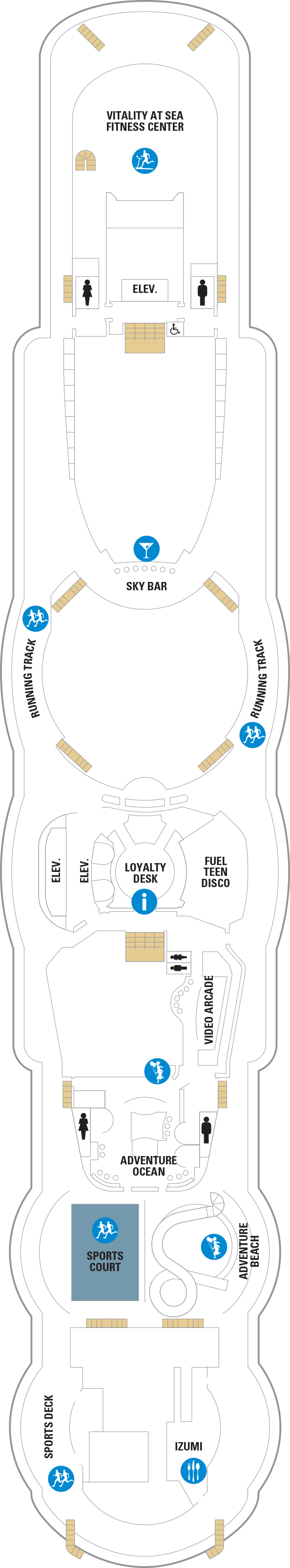 Deck plan for Deck 12