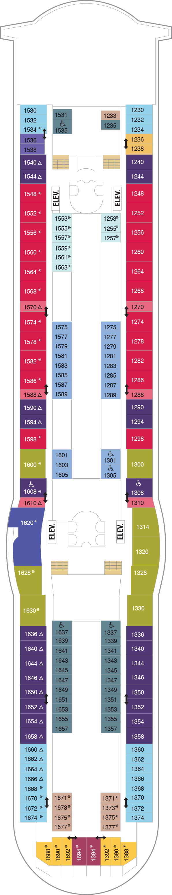 Deck plan for Deck 10