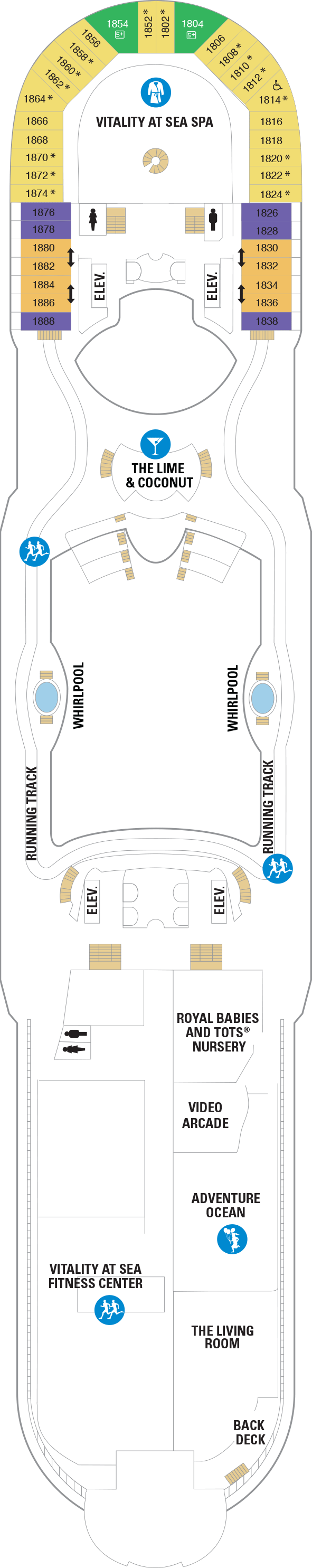 Deck plan for Deck 12