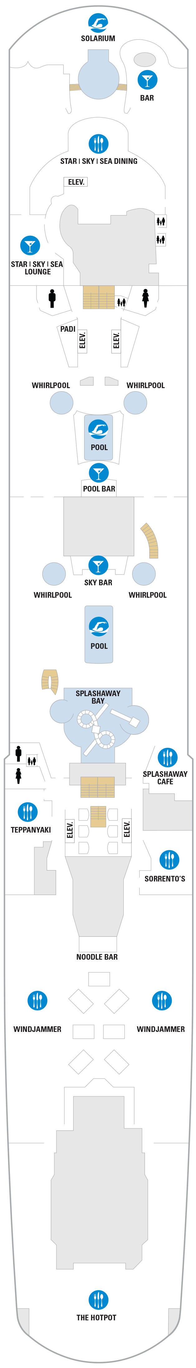 Deck plan for Deck 14