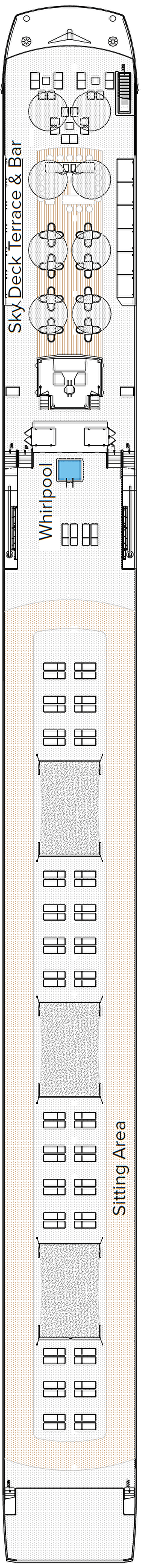 Deck plan for Top Deck