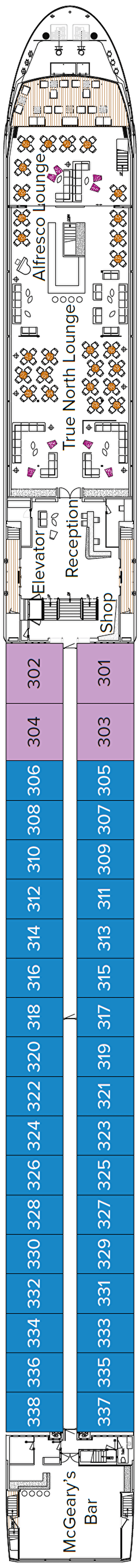 Deck plan for Upper Deck