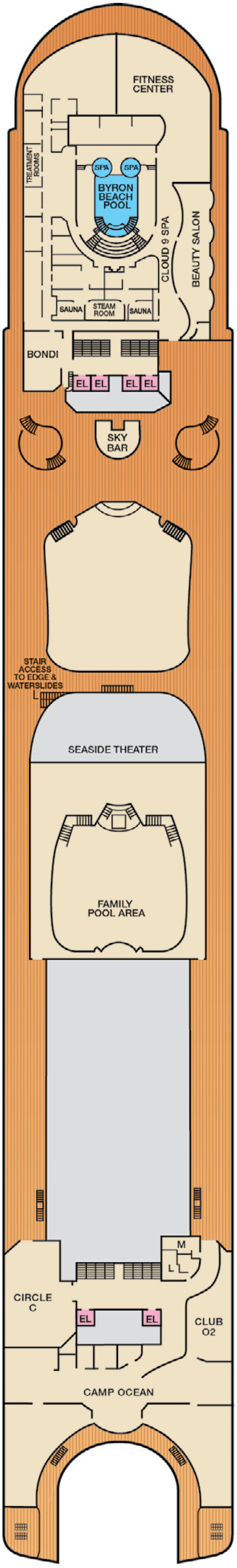 Deck plan for Deck 15