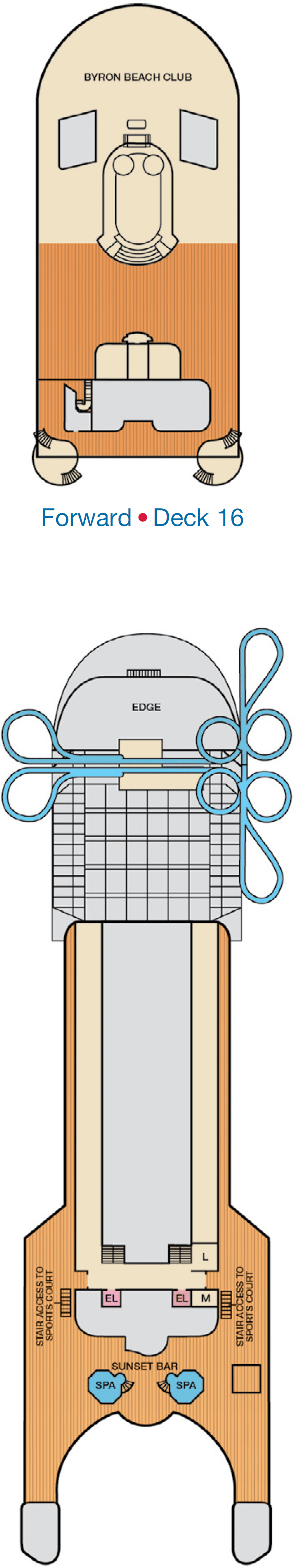 Deck plan for Deck 16