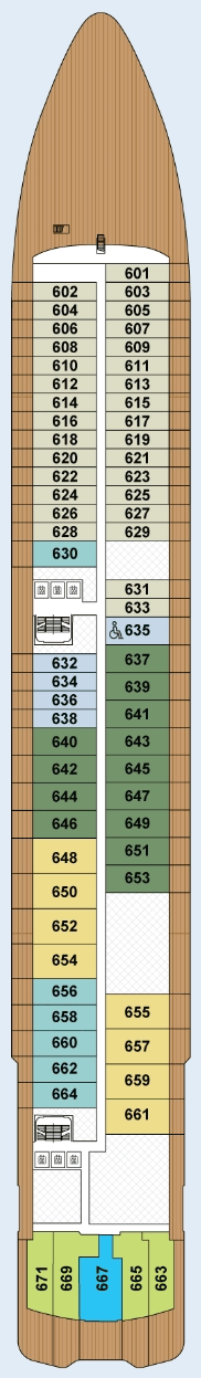 Deck plan for Deck 6