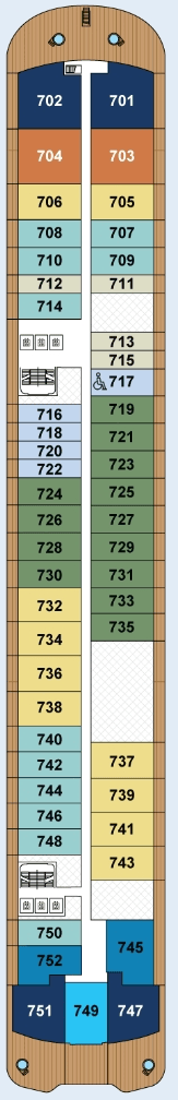 Deck plan for Deck 7