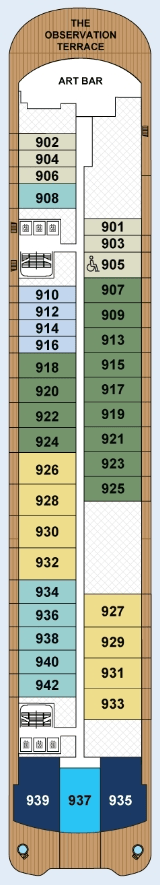 Deck plan for Deck 9