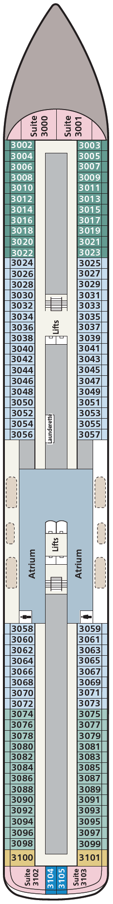 Deck plan for Deck 3