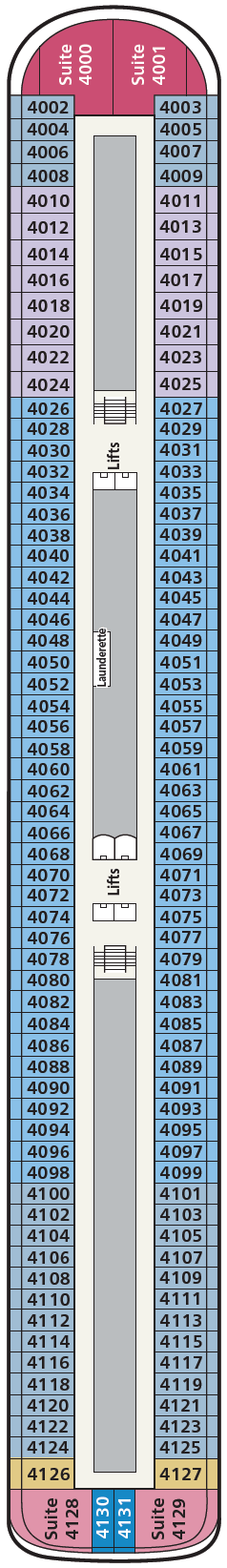Deck plan for Deck 4