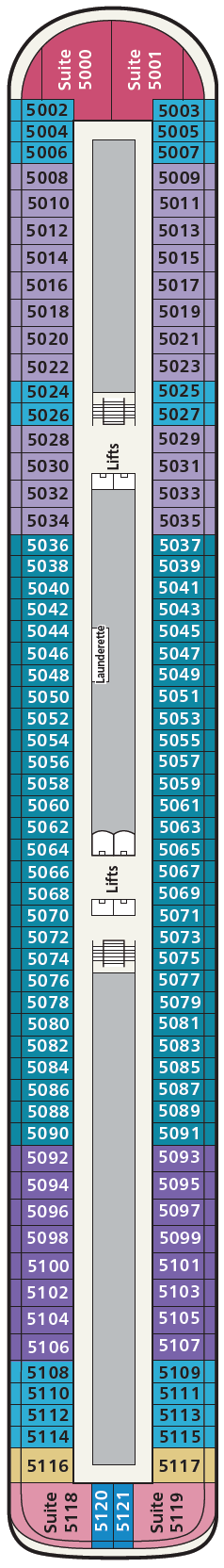 Deck plan for Deck 5
