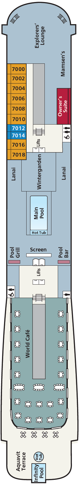 Deck plan for Deck 7