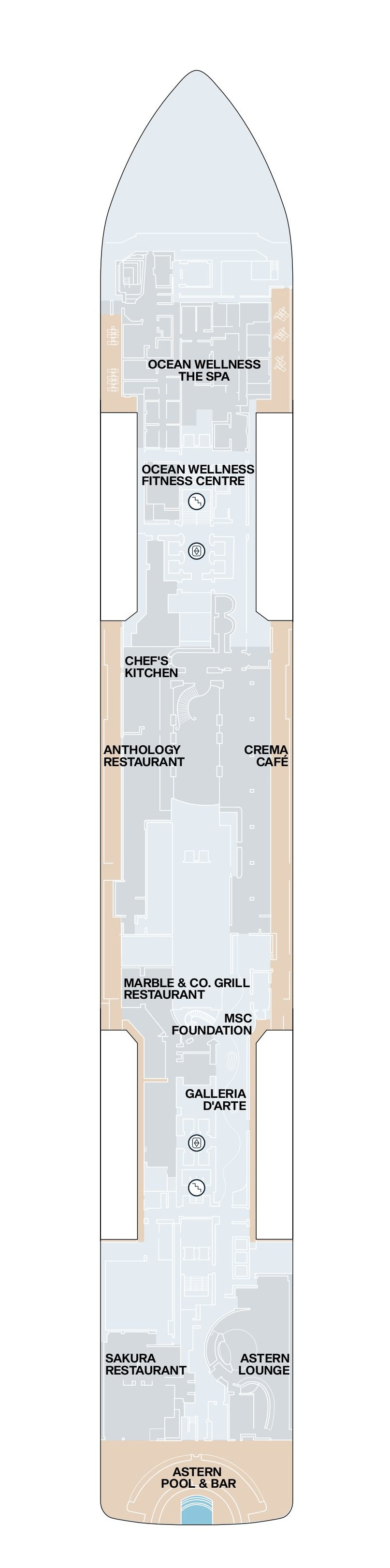 Deck plan for Deck 5