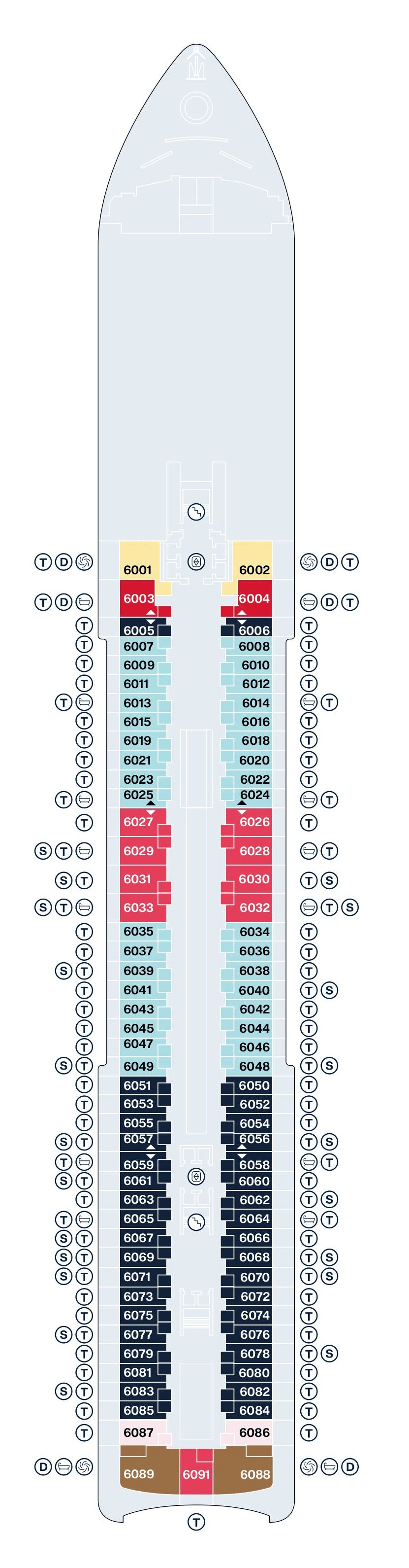 Deck plan for Deck 6