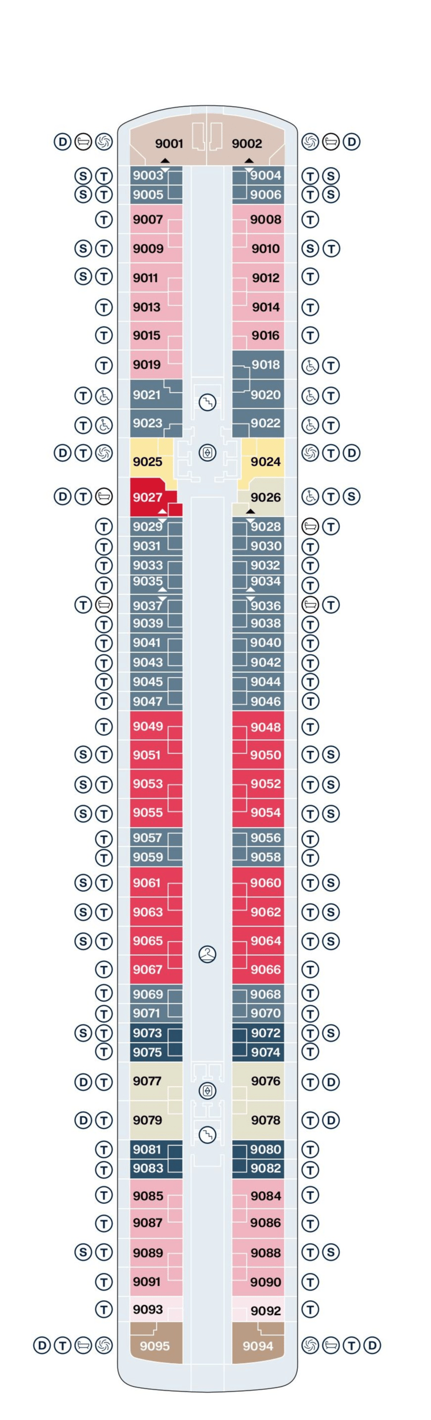 Deck plan for Deck 9