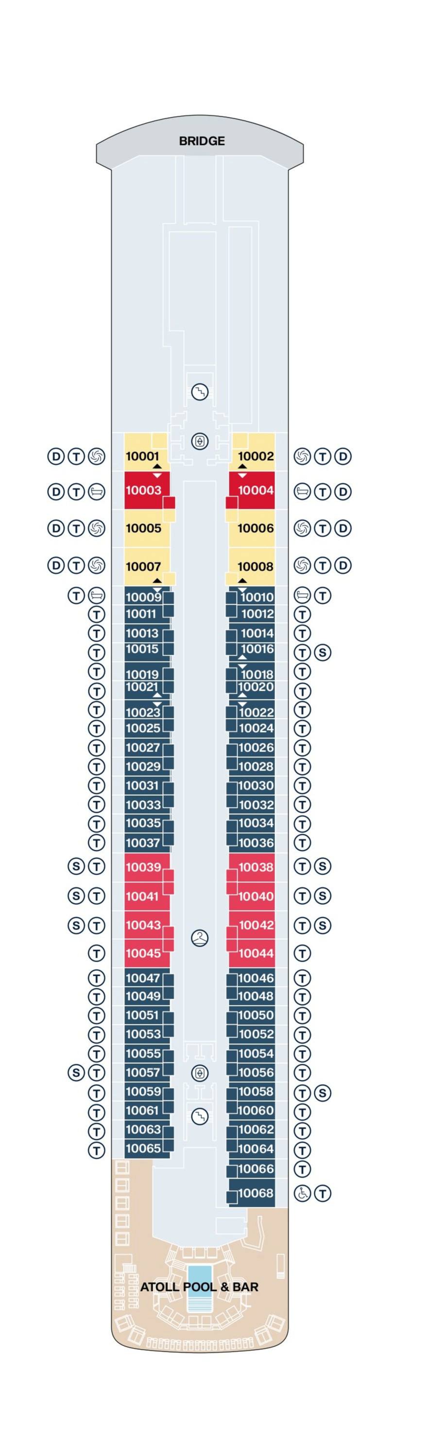 Deck plan for Deck 10