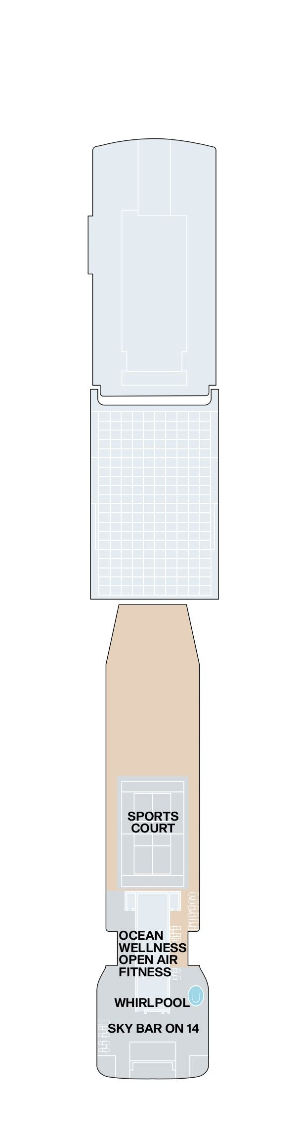 Deck plan for Deck 14