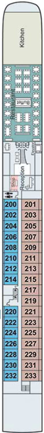 Deck plan for Middle Deck