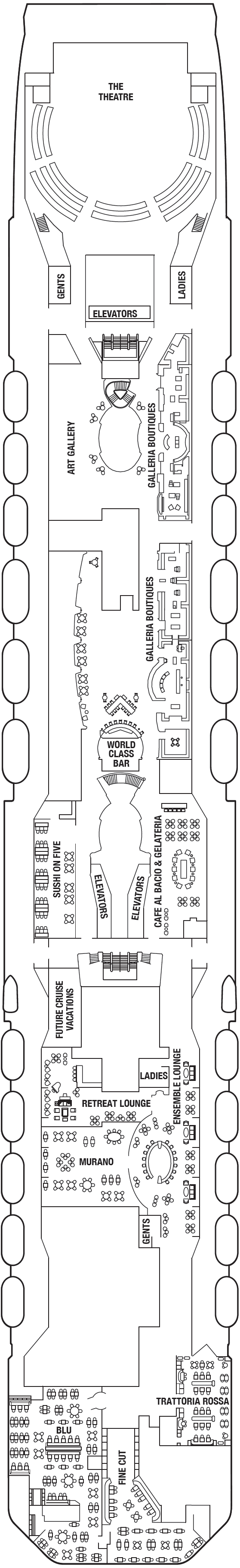 Deck plan for ENTERTAINMENT DECK 5