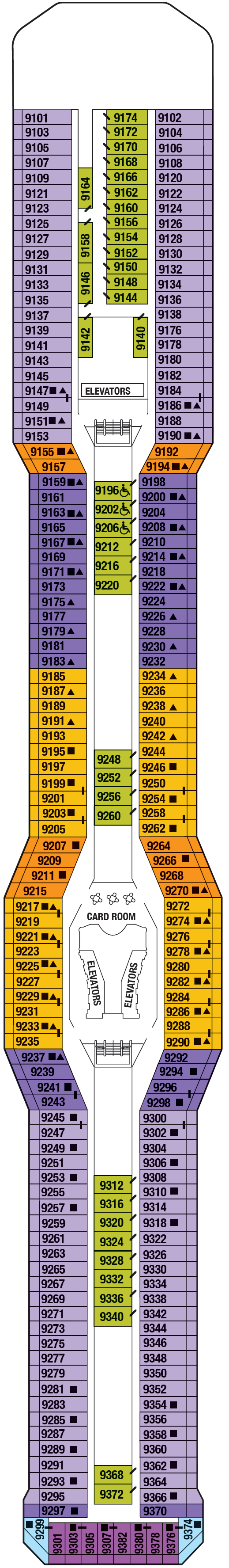 Deck plan for PANORAMA DECK 9