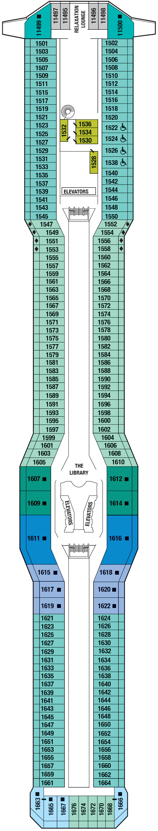 Deck plan for PENTHOUSE DECK 11