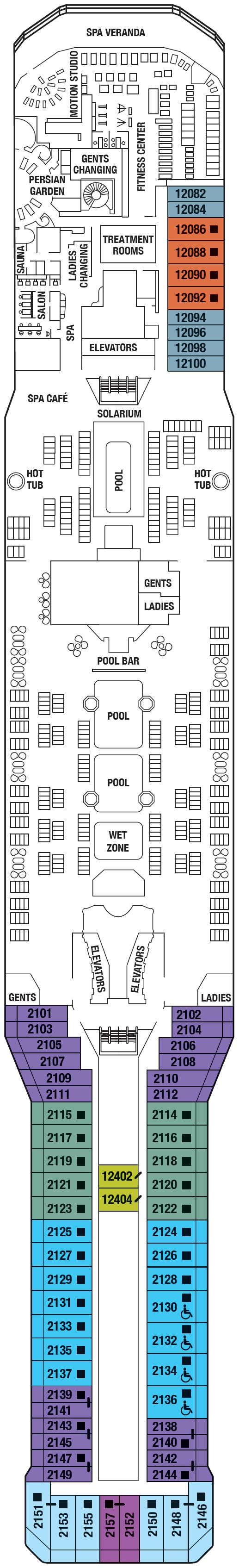 Deck plan for RESORT DECK 12