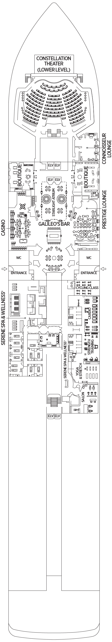 Deck plan for Deck 4