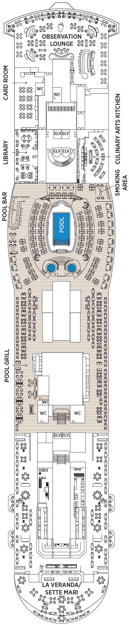 Deck plan for Deck 12